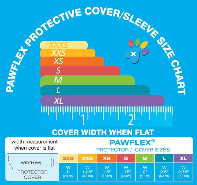 Protective Sleeve Tubular Cover - Bandages - for Dogs Cats and Other Pets First Aid Wound Care Comfortable Non-Adhesive Breathable & Water Resistant 12 Strips (yields 24-36 Covers)-(X-Large)