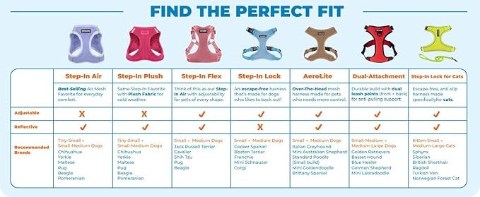 Best Pet Supplies Voyager Adjustable Step-In Flex Breathable Mesh Dog Harness for Small Medium Large Dogs (Pink), M