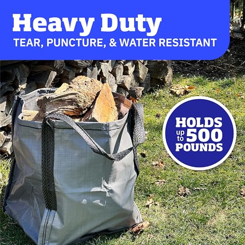 DURASACK Heavy Duty Storage Tote Bag 22-Gallon, Gray | Rugged Woven Polypropylene Moving Bag, Reusable Self-Standing Design, Holds up to 500 Pounds - color: Gray, size: Single