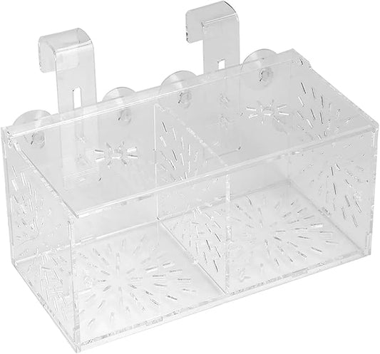 Acrylic Transparent Fish Tank, Breeding Isolation Box Aquarium Hatchery Incubator Holder with Screw Reinforcement, Convenient Use Comes with Isolation Board for Fish Breeding