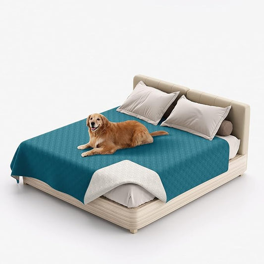 Waterproof Dog Bed Covers for Couch Protection, Water-Resistant Soft Dog Pet Blanket Anti-Slip Dog Blanket for Bed, for Furniture Bed Couch Sofa (Deep Blue,68x82inch)