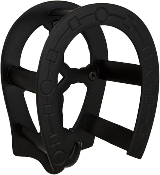 Brass Horseshoe Bridle Rack (Black)