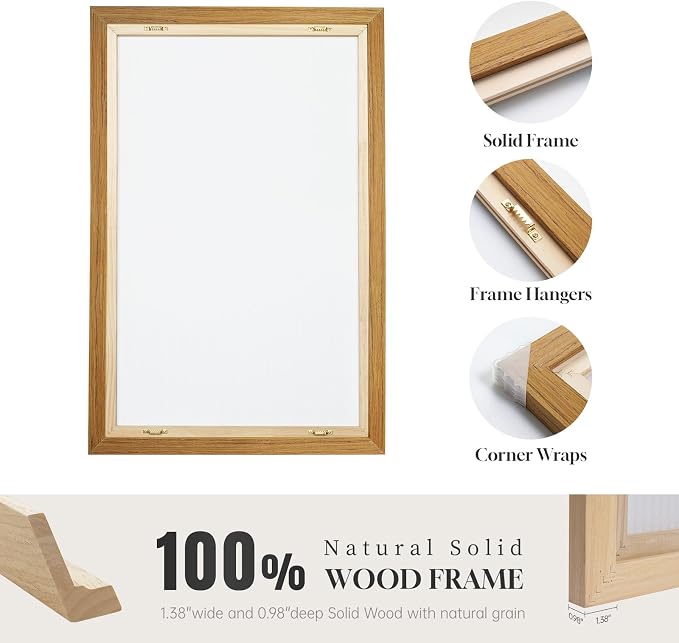 Framed Christian Wall Art Set of 3, Neutral Beige Psalm Scripture Canvas Prints