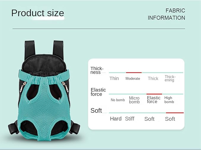 Portable Pet Carrier Backpack, Adjustable Pet Front Cat Dog Carrier Backpack Travel Bag for Small Medium Dogs Cats Puppies, Cat Backpack Carrier for Hiking Cycling (H, XL)
