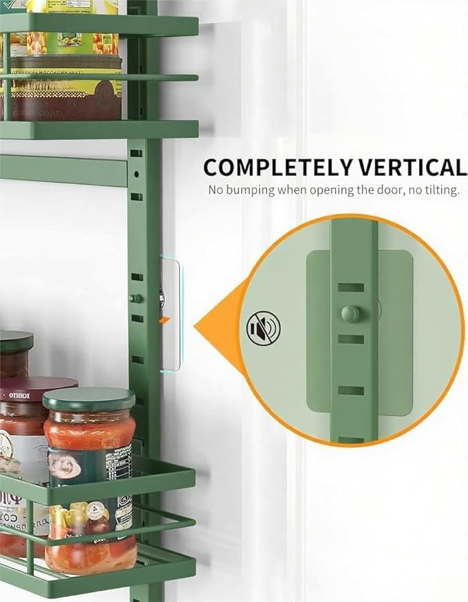 Moforoco Sage Green 9-Tier Over The Door Pantry Organizer, Pantry Organization and Storage, Black Hanging Basket Wall Spice Rack Seasoning Shelves