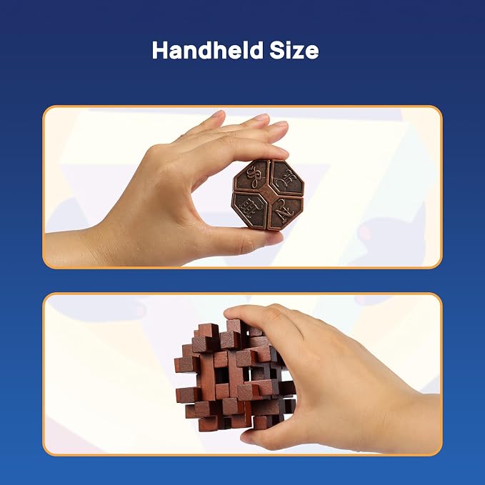 9pcs Difficulty Puzzles Gift for Adults, Teens, and Kids Brain Teaser Puzzles Game Desk Toys