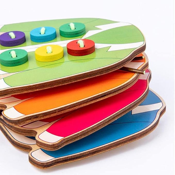 Lacing Toys Threading Sewing Button for Kids Early