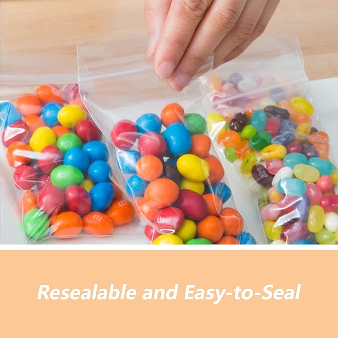 12" x 18"(1000 Count) Large Zip Plastic Poly Bags - 2 Mil Clear Reclosable Zipper Bags for Prints, Photos, Documents, Clothing, T-Shirt, Storage