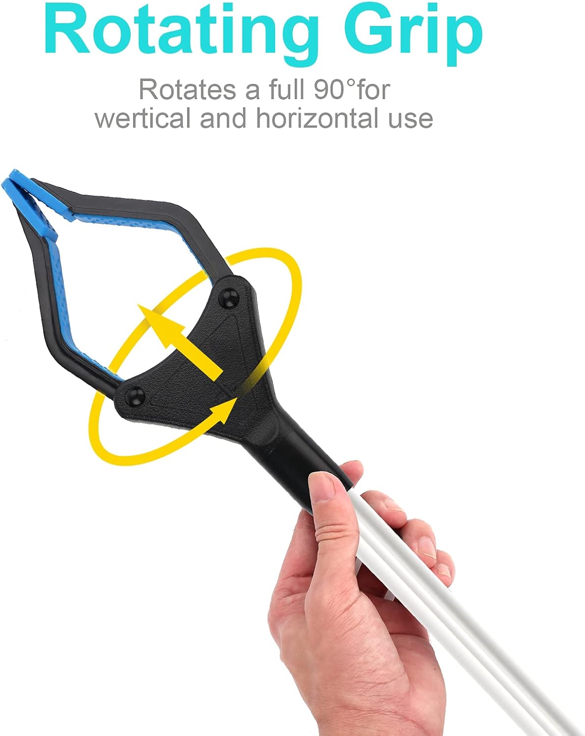 Grabber Reacher Tool, 32" Grabbers for Elderly, Lightweight Extra Long Handy Trash Claw Grabber, Mobility Aid Reaching Assist Tool for Trash Pick Up, Nabber, Litter Picker, Arm Extension (Blue)