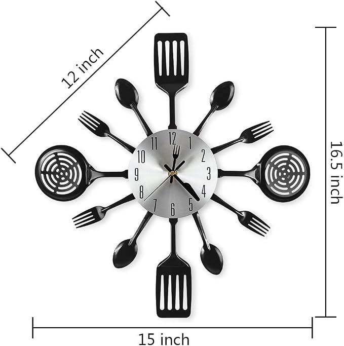 16 Inch Cutlery Kitchen Wall Clocks