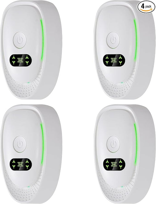 Air Ionizers for Home,4-Pack Negative Ion Air Purifiers & Odor Eliminators Quiet Plug-in for Bedroom, Office, Living Room Compact Freshener for Pet, Smoke, and Kitchen Odor