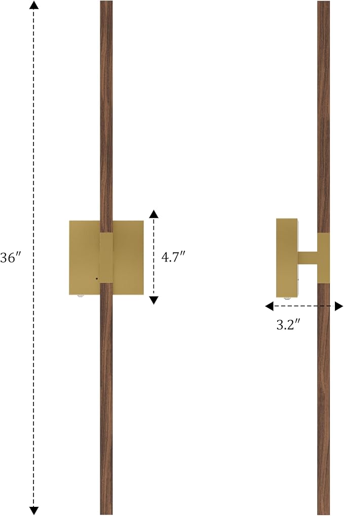 Rayogale 36 Inch Rechargeable Battery Operated Wall Sconce Set 2, 8000mAh