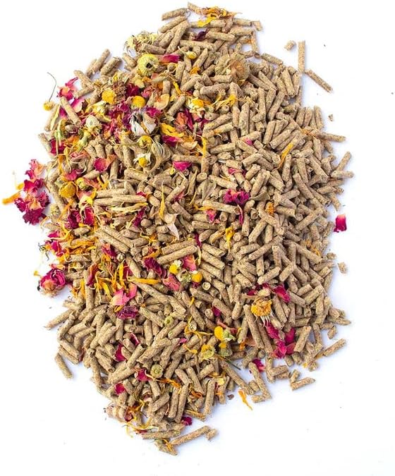 Pampered Chicken Mama Herbal Rabbit Feed 25 LB Bag: Premium Rabbit Food Made with Timothy Hay & Organic Herbs