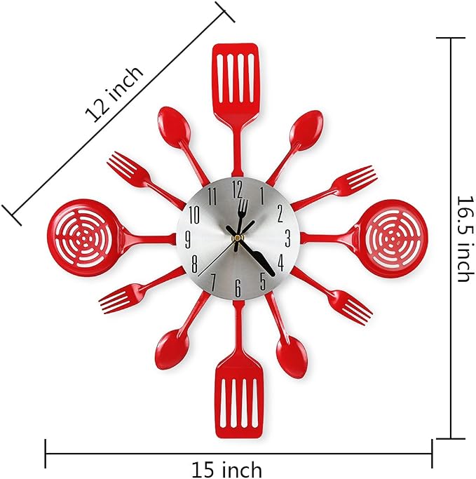 16 Inch Cutlery Kitchen Wall Clocks