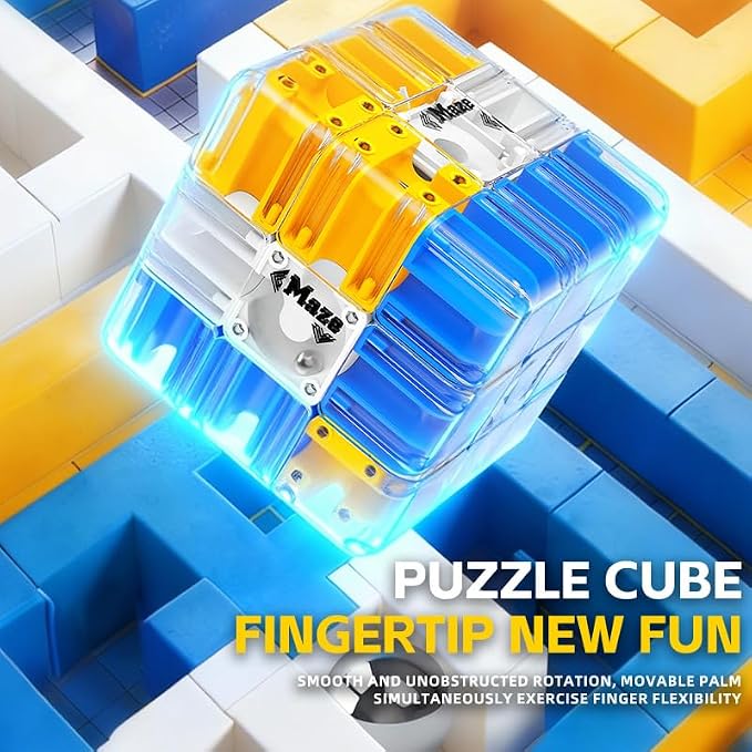3D Puzzle Cube, Color Matching Game for Kids Ages 5-12, Educational Sensory Toys Gift for Boys Girls Adults (5 6 7 8 9+ Years Old) (Yellow)