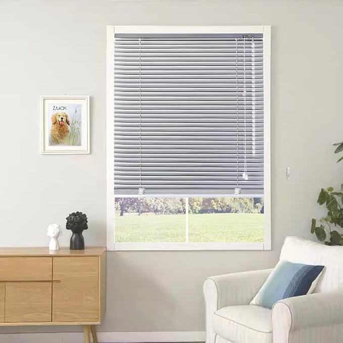 YIIBAII Mini Blinds Suitable for 40" W x 64" H Windows 1" Aluminum Horizontal