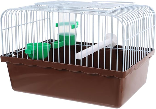 Bird Carrier Travel Cage Parrot Carrying Cage for Birds and Small Animals（Coffee）