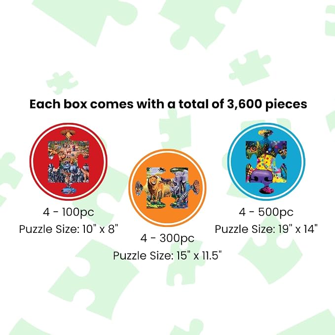 MasterPieces 12 Pack Jigsaw Puzzles for Adults, Family, Or Kids - Artist Gallery 12-Pack Bundle - 500, 300, and 100 Piece Puzzles | 12 pack jigsaw puzzles for adults, families & kids with 500, 300 & 100 piece art puzzles for game night, gifts & relaxin...