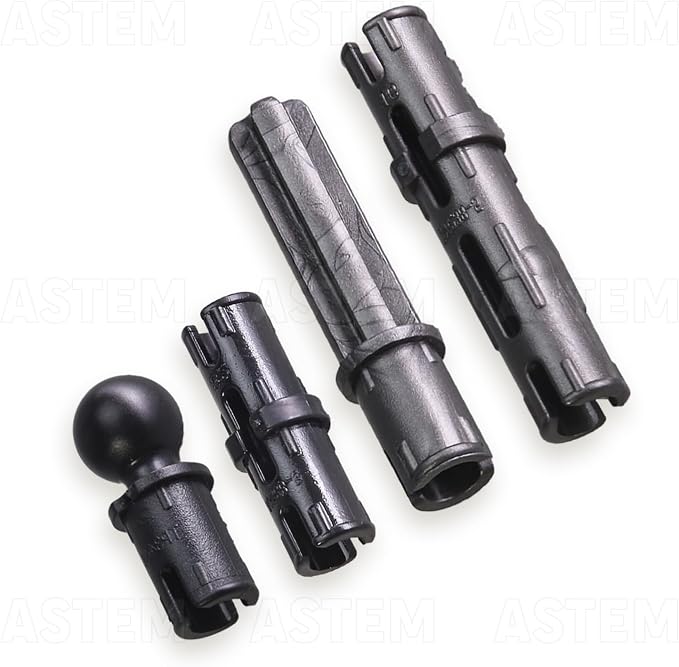 ASTEM Technic Parts Compatible With Technical Brick Shaft Pin Bolt 1300 Small Particle Technology Loose Parts EV3 Black Tight Friction