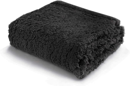 Pet Blankets for Couch Sofa Bed Dog Blankets Reversible Cat Blanket Soft Furniture Protector Cover for Small Medium Large Dogs Cats, Black, 41 x 30 inches