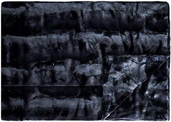 Minky Couture Sorbet Blanket - Ultra-Soft Throw for Silky Smooth Comfort - Premium Decorative Throw Blanket - Midweight, Breathable Fabric - Machine Washable Monster, Black