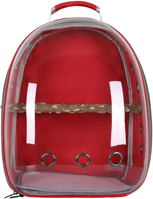 Bird Carrier Backpack, Bird Travel Carrier with Standing Perch, Lightweight Breathable Parrot Cage for Small Birds, Green Cheek, Cockatiel, Parrot