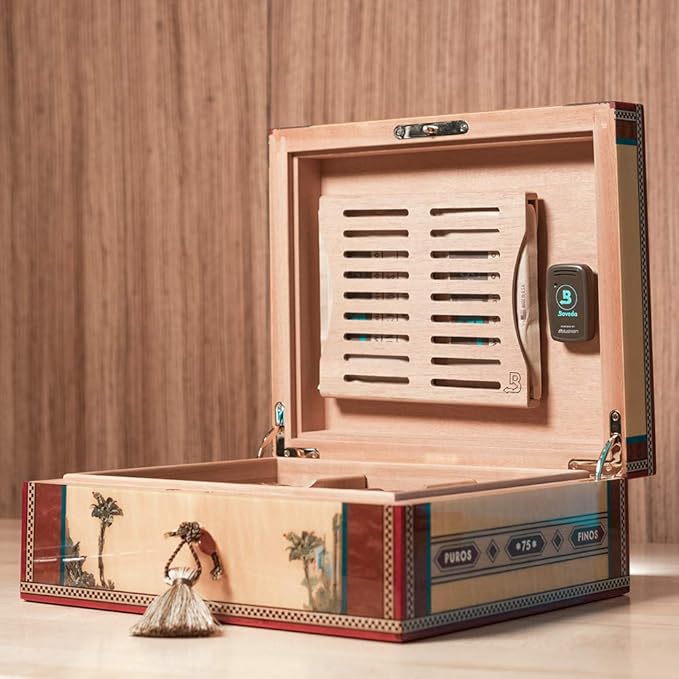 Boveda Cedar Wooden Humidity Pack Holder - For Use With Four Size 60 Boveda Side-by-Side (Sold Separately) - Includes Magnetic and Removable Tape Mounting Kits – 1 Count
