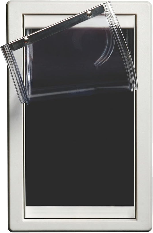 IDEAL PET PRODUCTS Since 1979 Ideal Pet Products Screen Guard Pet Door, Medium, 7" x 11.25" Flap Size, White