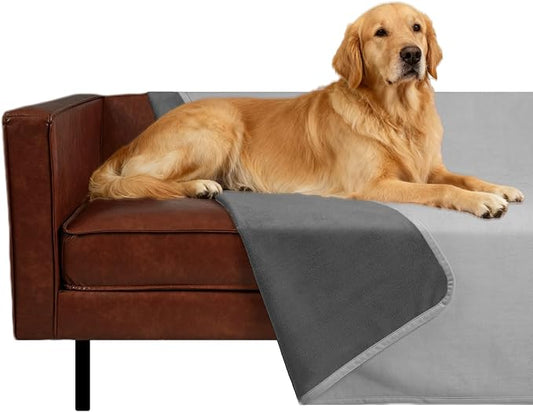 Ameritex Pet Bed Blanket Reversible 100% Waterproof Velvet Super Soft for Sofa and Bed