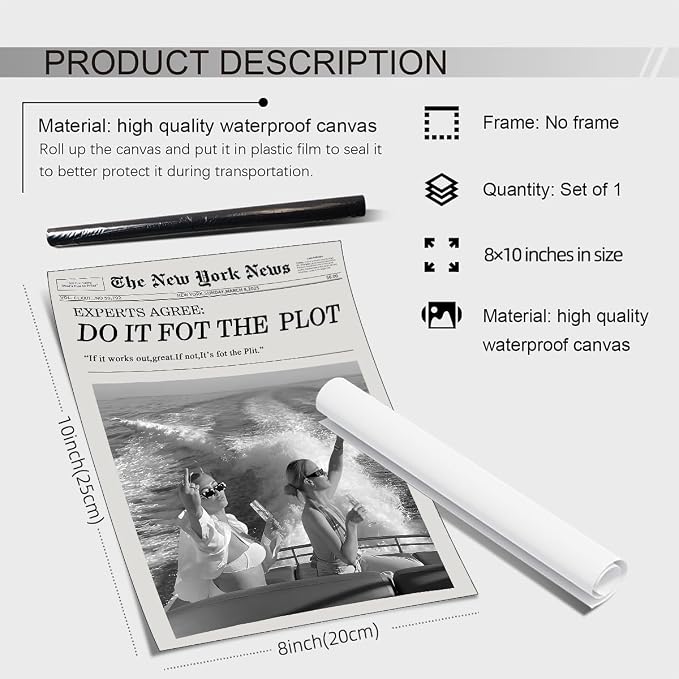 noxozoqm Black and White Fashion Hot Girl Poster Fun Do It