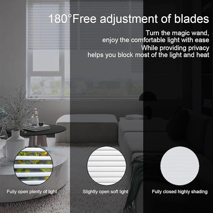 YIIBAII Mini Blinds Suitable for 38" W x 64" H Windows 1" Aluminum Horizontal