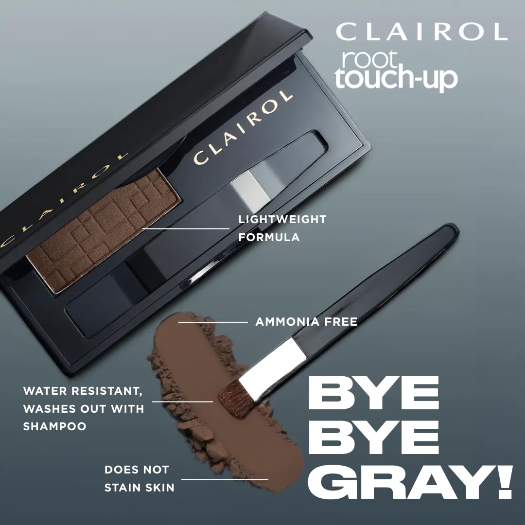 Clairol Root Touch-Up Temporary Concealing Powder, Black Hair Color, Pack of 1