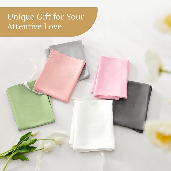 INFIIXSO Mulberry Silk Pillow Case King Size, Silk Pillowcase with Hidden Zipper 20"x36", Extraordinary Smooth and Soft Pillow Cases for Hair and Skin(Ivory, 1 Pack)