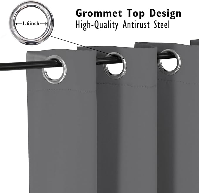 ChrisDowa Blackout Curtains 70 inches Wide