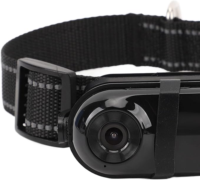 SUNGOOYUE Pet Collar Camera, 1080P HD Video Recording Adjustable Angle View with Back, for Dogs Cats Indoor Outdoor Travel Adventure (64GB)