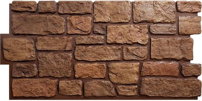 EverStone Cobblestone Faux Stone Panel, Copper Color