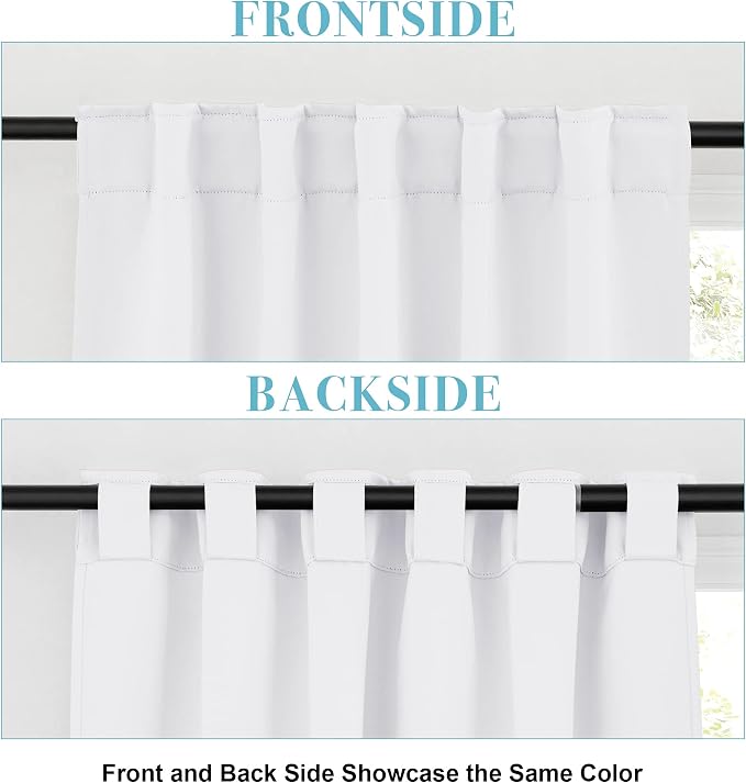 RYB HOME Small Curtains for Bedroom, Window Shades Thermal Insulating Privacy