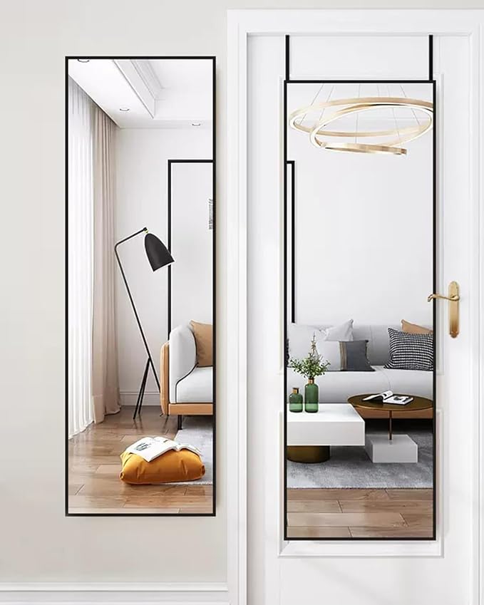 NEARBYSD 48"x 14" Door Mirror, Full Length Mirror Wall Mounted, Over The Door