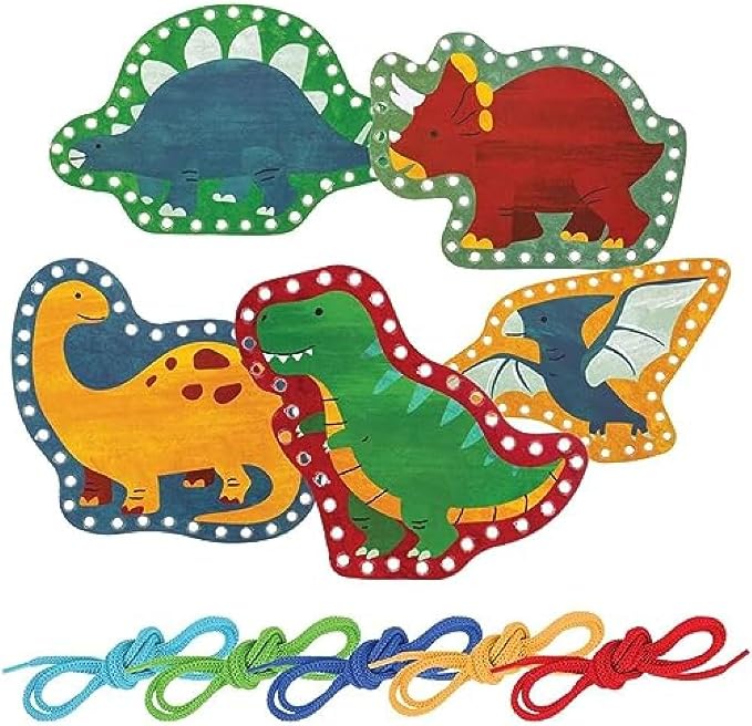 Stephen Joseph Lacing Cards, Dino
