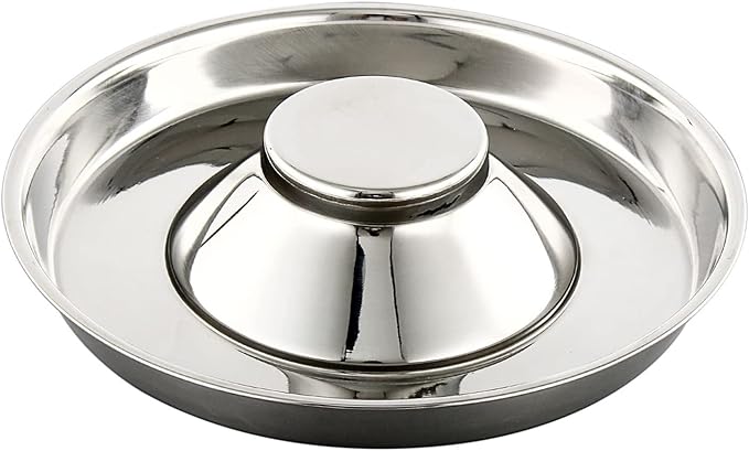 Stainless Steel Pet Bowl for Puppy and Cat, Dog Food and Water Feeding Bowl, Puppies and Kittens Weaning Bowls, Multiple Dogs and Cats Eat and Drink Together (1PC, L)