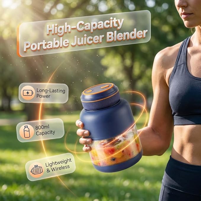 Portable Juicer Blender Cup, 2026 New 44oz Portable Wireless Juicer Cup for Shakes and Smoothies, Household Appliances Juicers Personal Blender for Fruits & Vegetables (White 44oz)