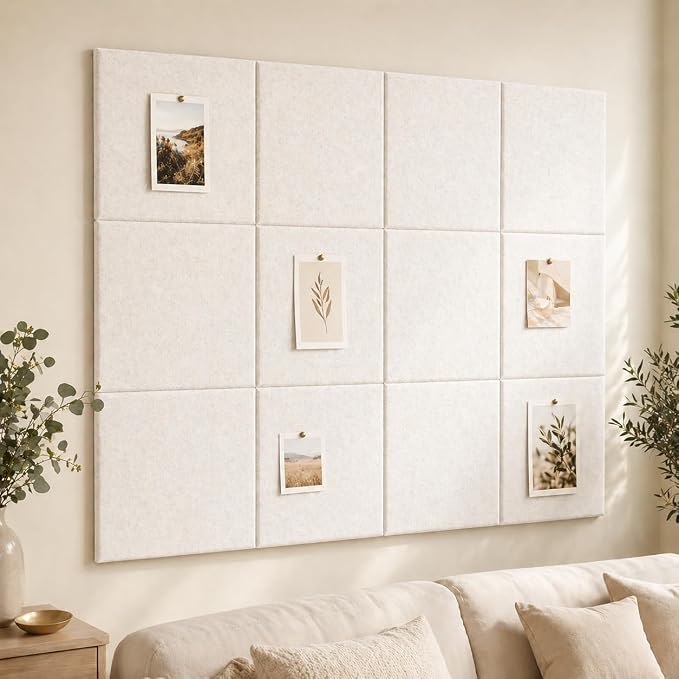 Large Cork Boards for Walls – 48" x 36" Self Adhesive Felt Wall Tiles