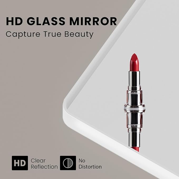 White Bathroom Mirror 72x36 Inch, White Metal Framed Bathroom Mirror for Wall, Rounded Rectangle Matte Bathroom Vanity Mirror, Tempered Glass, Anti-Rust, Horizontal/Vertical