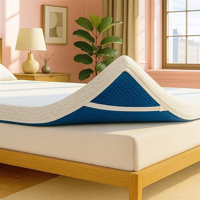 ViscoSoft 2 Inch Memory Foam Mattress Topper Twin XL - Select High Density Ventilated Extra Long Mattress Pad - Premium Removable Rayon Cover