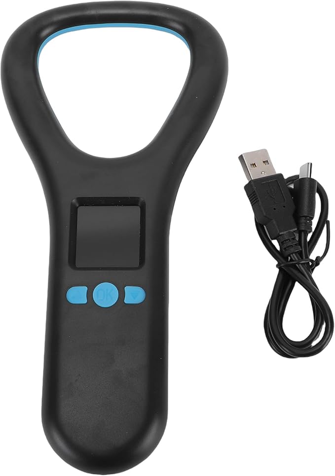 Pet Microchip Scanner, FDX B EMID Animal Tag Scanner, 134.2khz 125khz with 1.44 Inch LED Color Screen, Ideal for Dog Cat Pig Animal Data Management