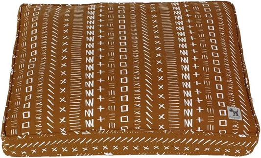 Molly Mutt Sheepy Wool Crate Mat - 100% Cotton Canvas Cover with Temperature-Regulating 100% Natural Wool-Filled Insert Dog Bed - Soft & Supportive Wool-Filled Bed - (42"x28"x2.5", Everywhere)