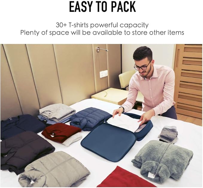 Bee Nesting Waterproof Compression Packing Cubes,Travel Packing organizers for Carry on Luggage,Backpacking, Suitcases