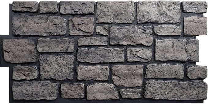 EverStone Cobblestone Faux Stone Panel, Lunar Color
