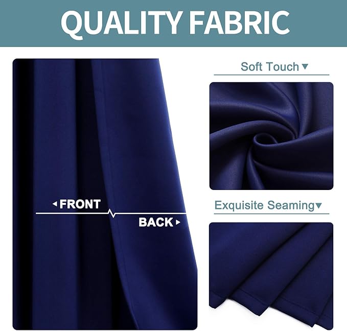 ChrisDowa Blackout Curtains 48 inches Long
