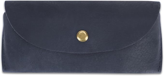 Leather Sunglasses Case Genuine Leather Eyeglass Case Soft Glasses Pouch Reading Glasses Case for Men & Women